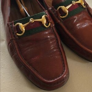 Gucci vintage horsebit brown leather loafers